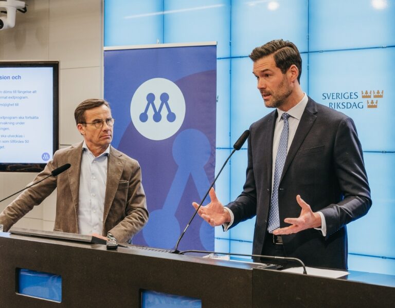 Ulf Kristersson och Johan Forssell Moderaterna
