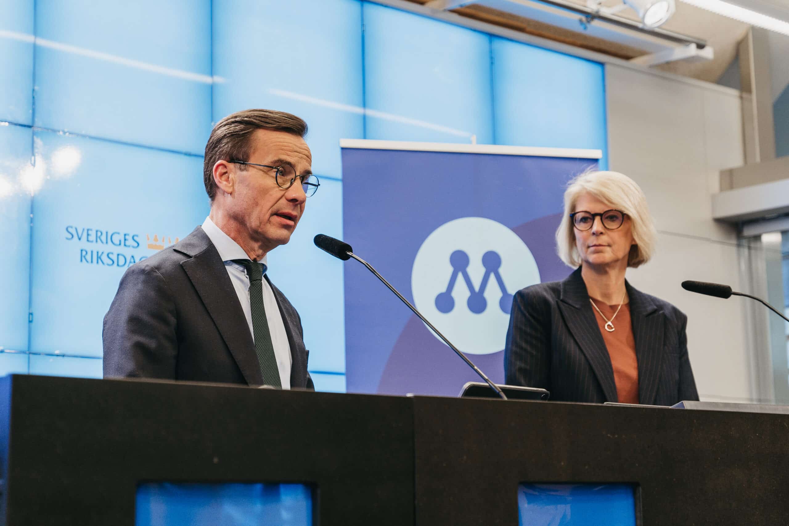 Ulf Kristersson och Elisabeth Svantesson Moderaterna
