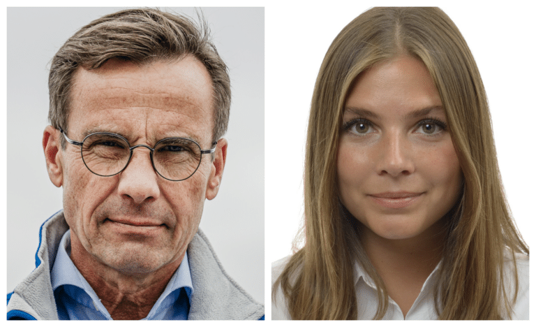 Ulf Kristersson och Louise Meijer