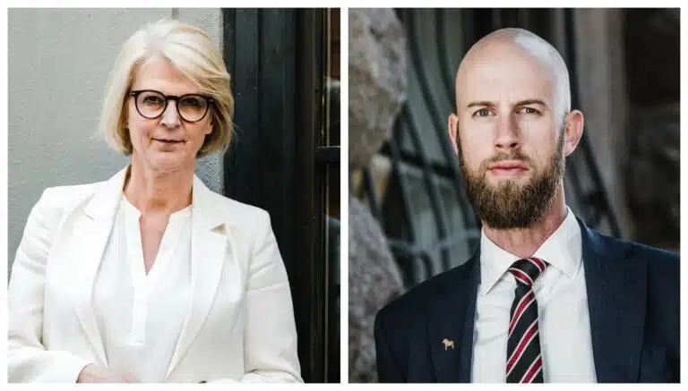 Elisabeth Svantesson och Carl Oskar Bohlin Moderaterna