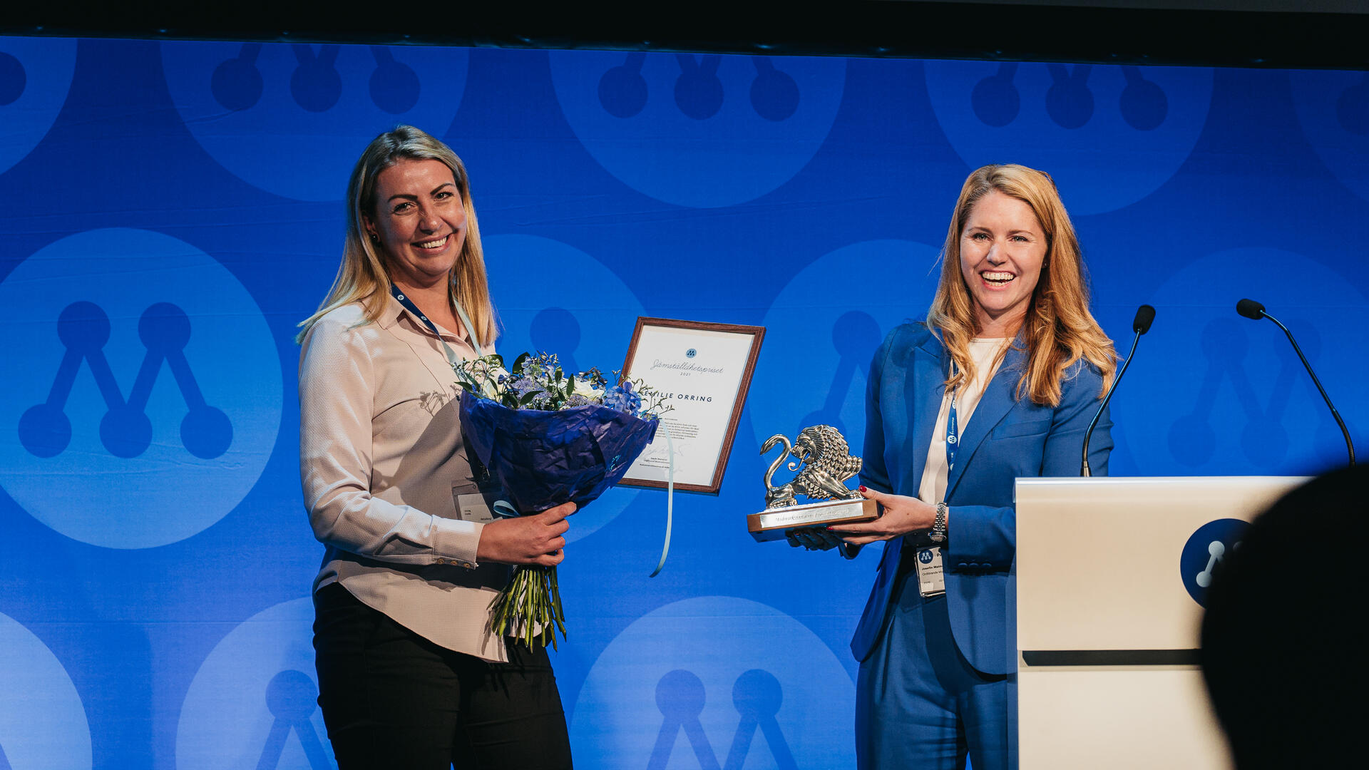 2021 års jämställdhetspris tilldelas Emilie Orring, regionstyrelsens ordförande i Region Uppsala.